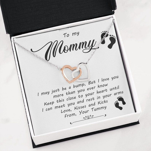 Baby Bump Jewelry, New Mom Heart Necklace Gift for New Mom Hospital, Pregnancy Gift for First Time Mom, Pregnant Wife, Expecting Wife Gift
