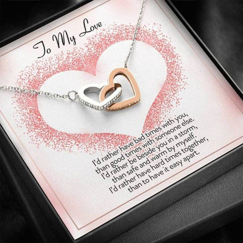 Double Heart Necklace for Her, Valentines Necklace for Her, Gift for Wife, Gift for Girlfriend, Valentines Gift Wife, Valentines Girlfriend