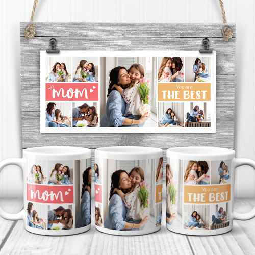 "Mom, You're the Best" Personalized Photo Mug