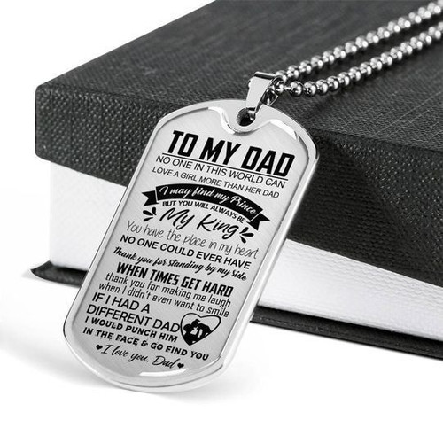 No One In This World Dog Tag Necklace Gift For Daddy