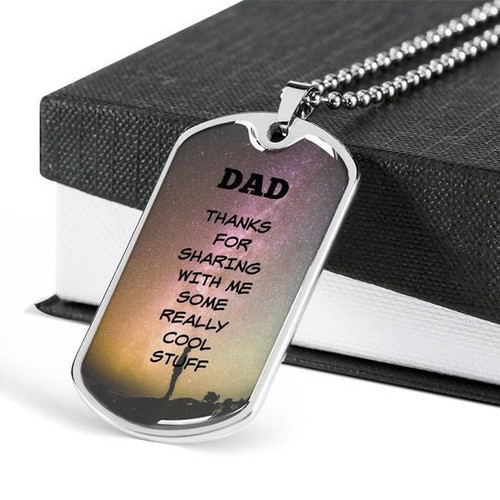 Some Really Cool Stuff Stainless Dog Tag Pendant Necklace Gift For Daddy