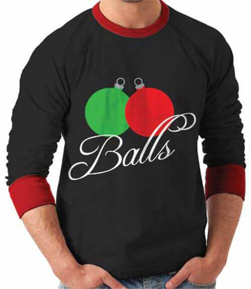 "Balls" Ugly Christmas Sweater Xmas Gift - Colins Store