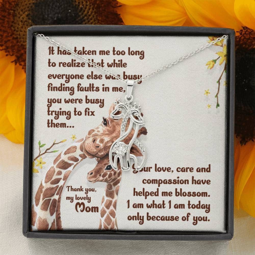 Your Love Care And Compassion Giraffe Couple Necklace Gift For Mom