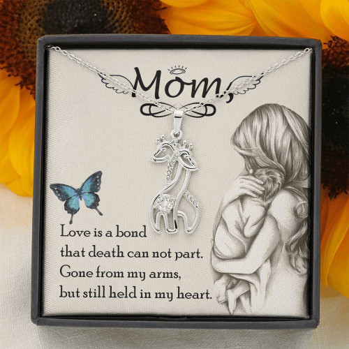 Giraffe Couple Necklace Gift For Mom Love Is A Bond That Death Can Not Part