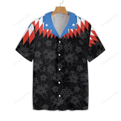 US Flower Vintage Hawaiian Shirt