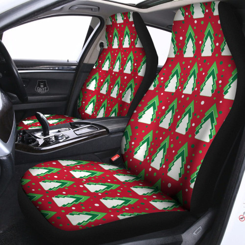 Dots Merry Christmas Print Pattern Car Seat Covers