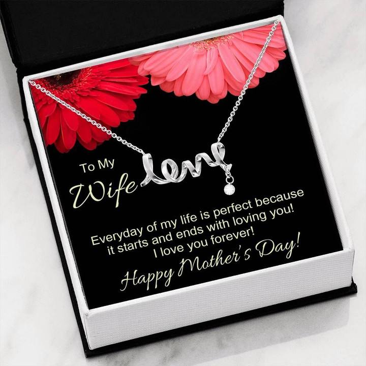 Family To My Wife Love Necklace For Mother's Day