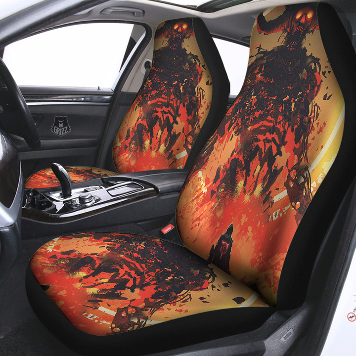 Fight With Demon Print Car Seat Covers