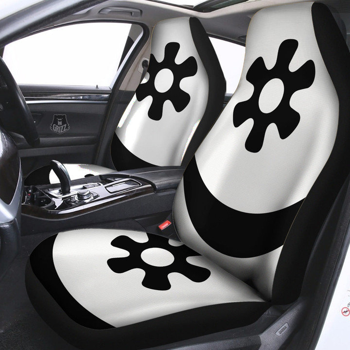 Adinkra Tribe Symbols White And Black Car Seat Covers