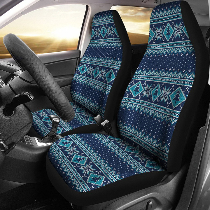 Fairisle Christmas Pattern Print Universal Fit Car Seat Covers
