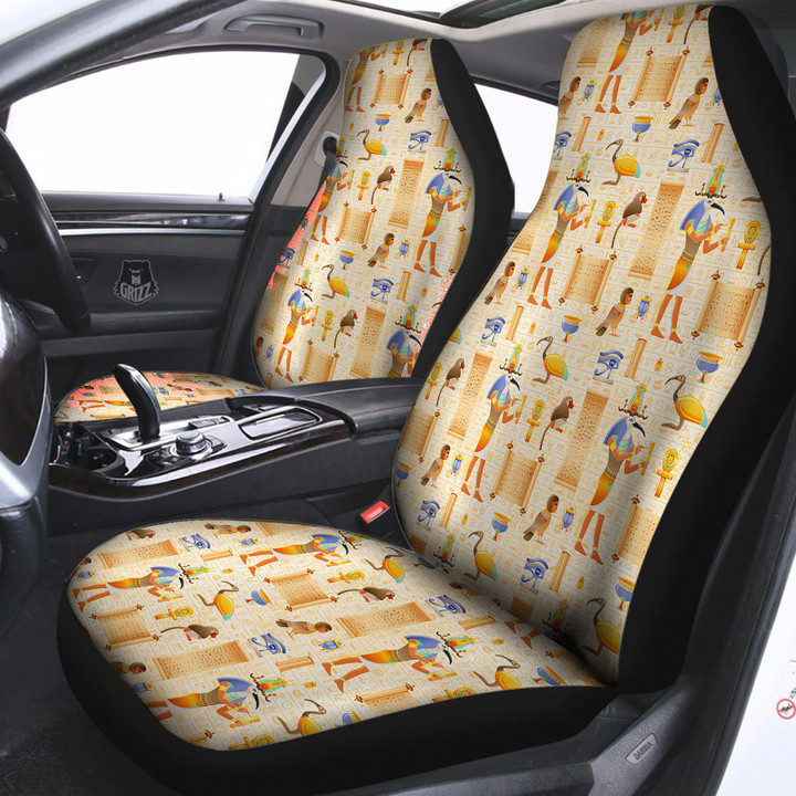 Egyptian Thoth Print Pattern Car Seat Covers