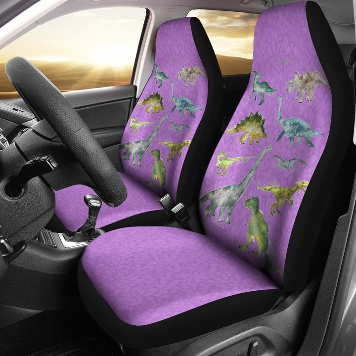 Purple Dinosaurs Universal Fit Car Seat Covers