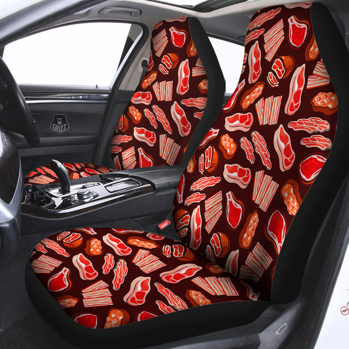 Beef Steaks Print Pattern Car Seat Covers