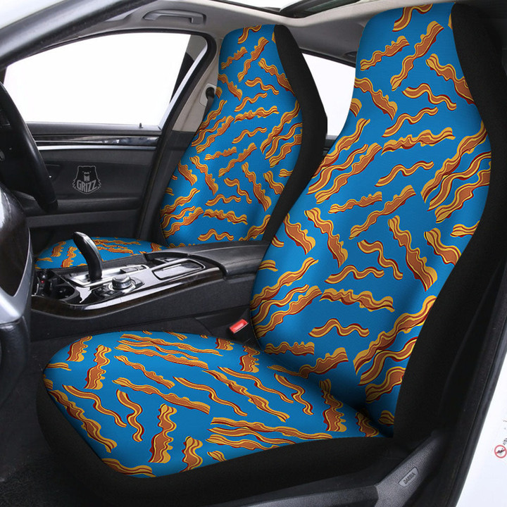 Bacon Blue Crispy Print Pattern Car Seat Covers