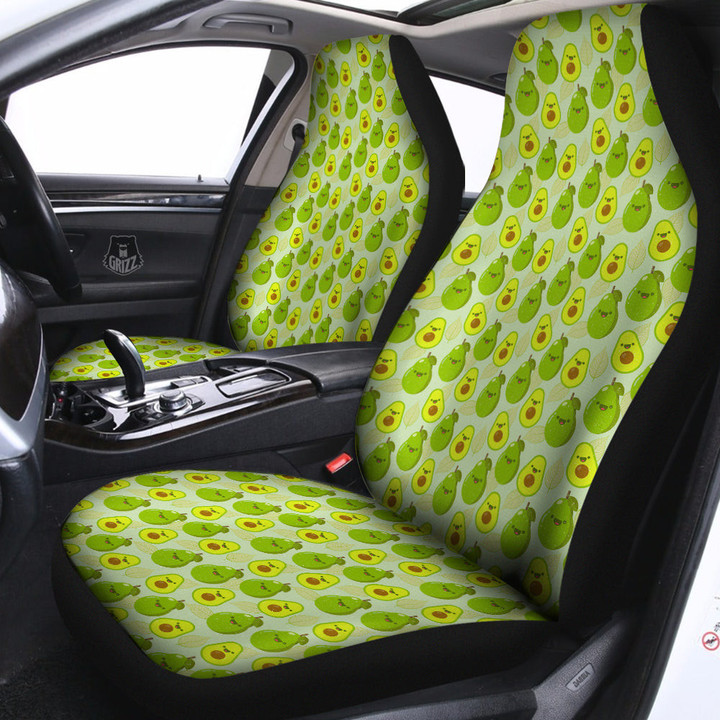 Avocado Cartoon Print Pattern Car Seat Covers