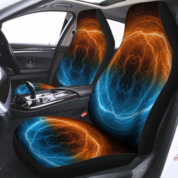 Energy Ice And Fire Print Car Seat Covers