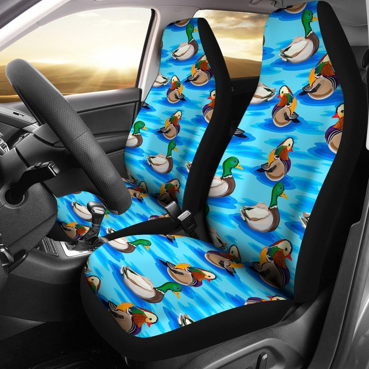 Duck Mallard Pattern Print Universal Fit Car Seat Cover