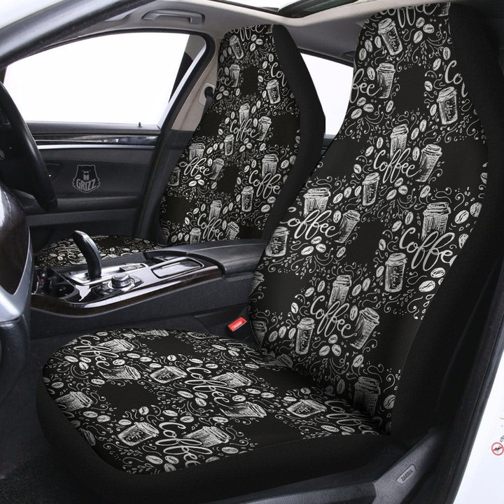 Drawing Coffee Print Pattern Car Seat Covers