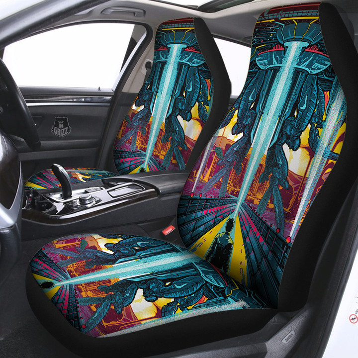 Aliens Invade Earth Print Car Seat Covers
