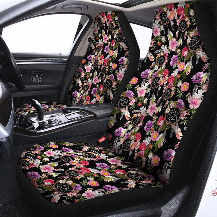 Dream Catcher Flower Print Pattern Car Seat Covers