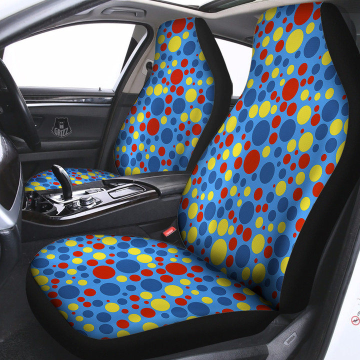 Autism Awareness Dots Color Print Pattern Car Seat Covers