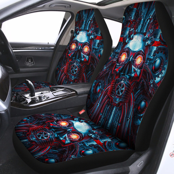 Red Machine Robot Print Car Seat Covers