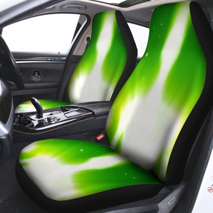 Alien Light Green Print Car Seat Covers