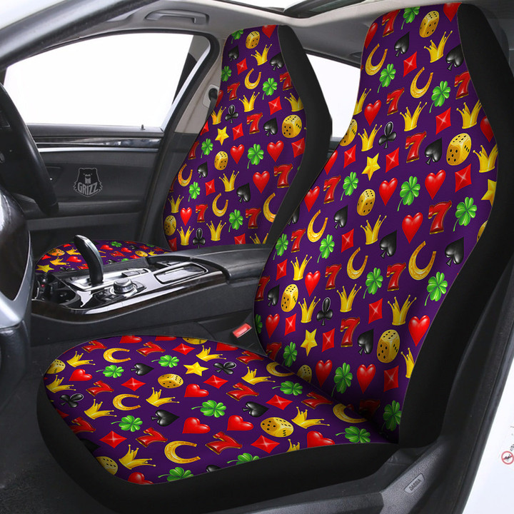 Casino 3D Gambling And Luck Print Pattern Car Seat Covers