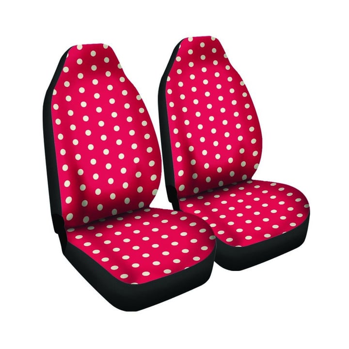 Red Tiny Polka Dot Car Seat Covers