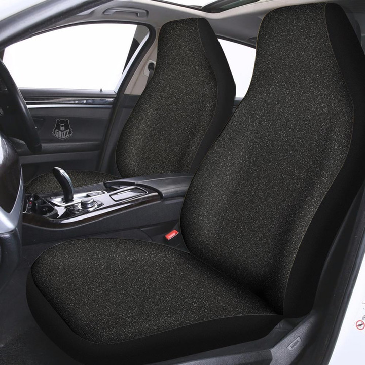 Black Glitter Texture Print Car Seat Covers