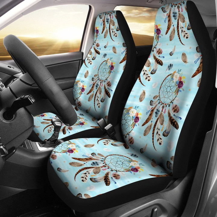 Dream Catcher Blue Feather Universal Fit Car Seat Cover