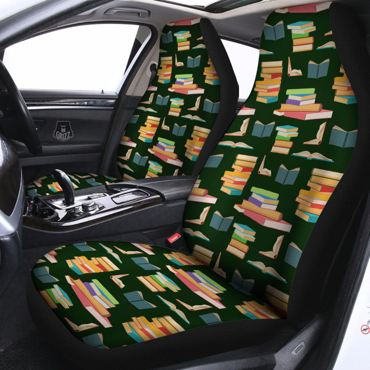 Reading Books Pile Print Pattern Car Seat Covers