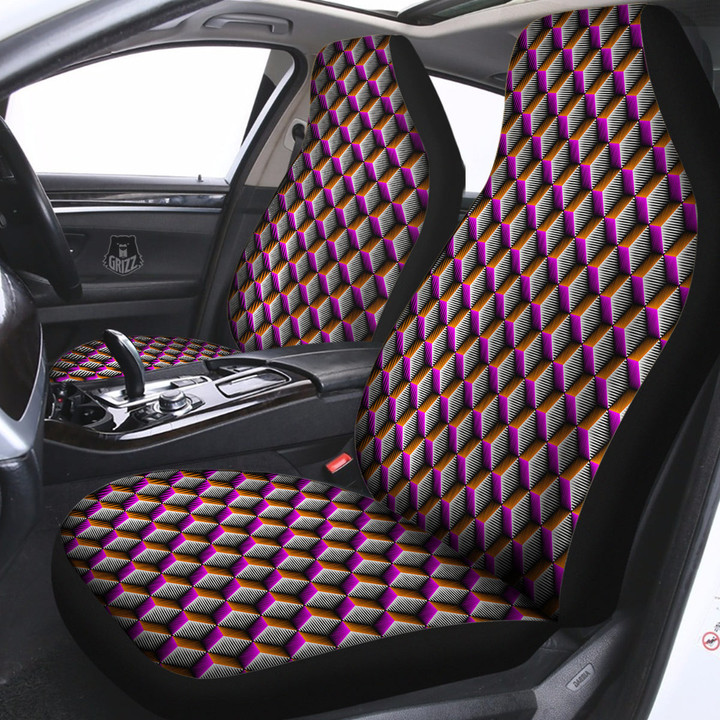 3D Rhombus Print Pattern Car Seat Covers
