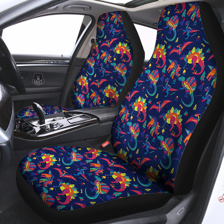 Dinosaurs Cute Colorful Print Pattern Car Seat Covers