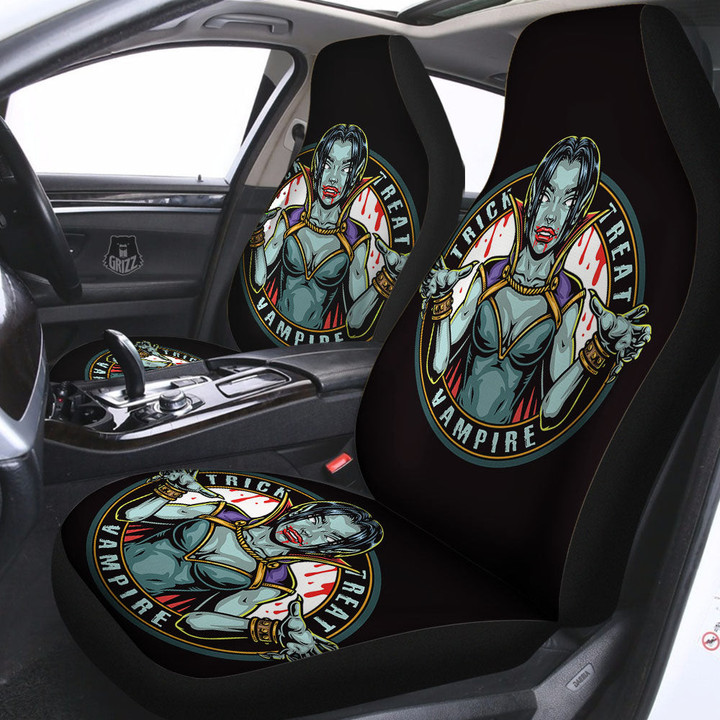 Evil Vampire Halloween Print Car Seat Covers