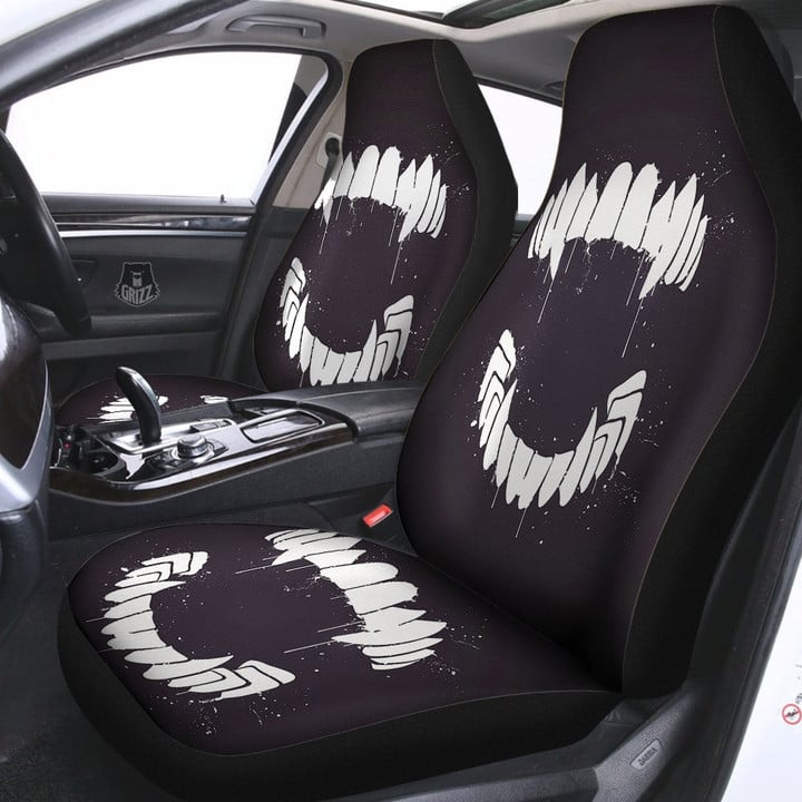 Dracula Fang Print Car Seat Covers