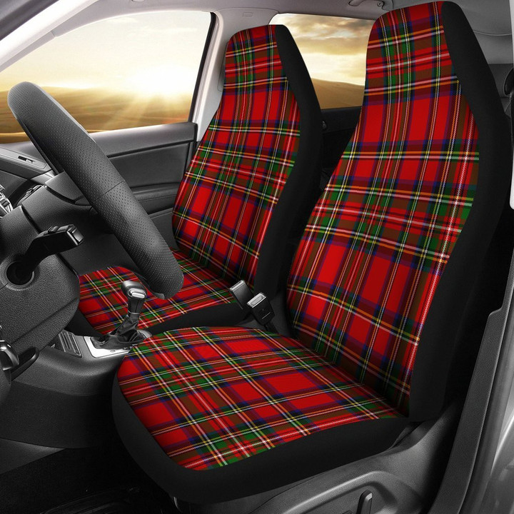 Red Plaid Tartan Car Seat Covers