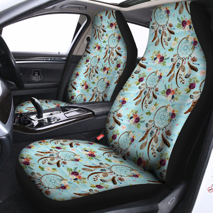 Dream Catcher Blue Native Print Pattern Car Seat Covers