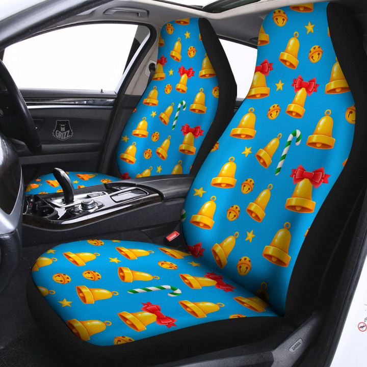 Bells Merry Christmas Print Pattern Car Seat Covers