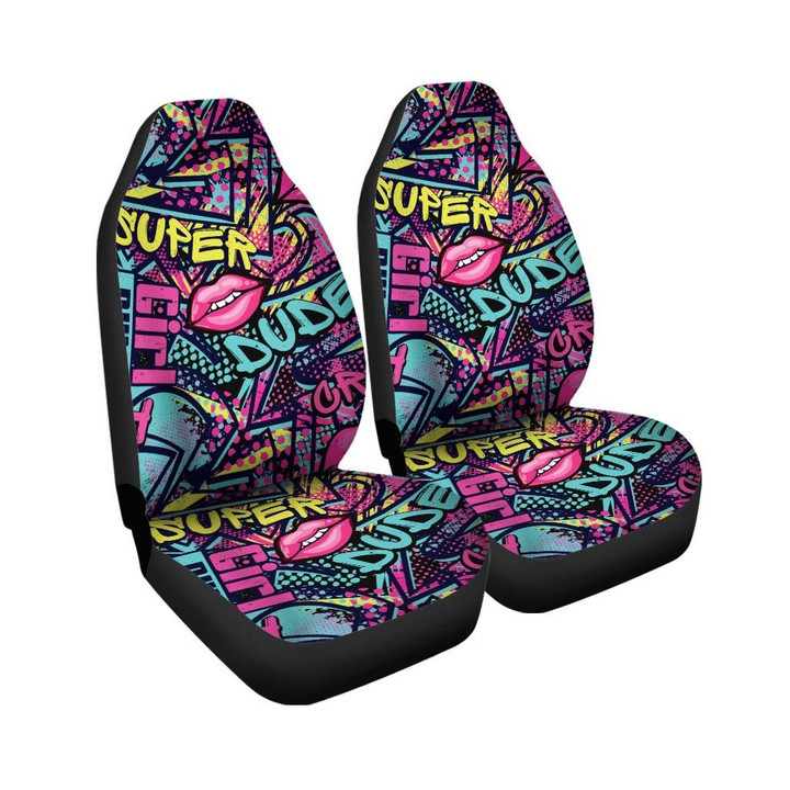 Abstract Graffiti Hiphop Lip Car Seat Covers