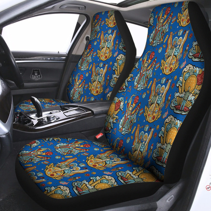 Exploration Of Mars Planet Print Pattern Car Seat Covers