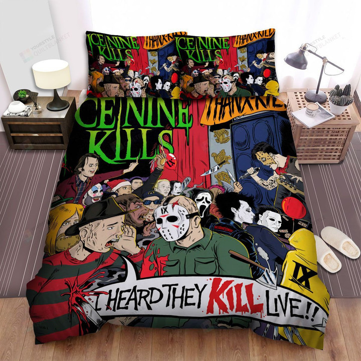 Ice Nine Kills Band Character Bed Sheets Spread Comforter Duvet Cover Bedding Sets