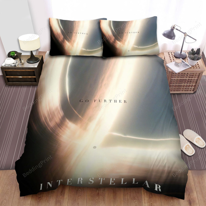 Interstellar (2014) Go Further Movie Poster Ver 2 Bed Sheets Duvet Cover Bedding Sets