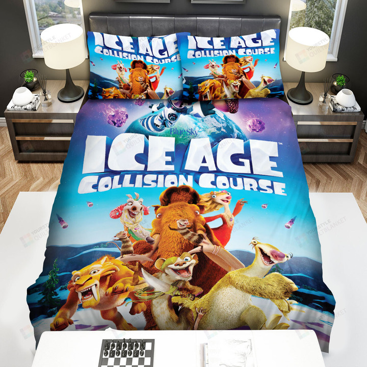 Ice Age: Collision Course Movie Poster 8 Bed Sheets Duvet Cover Bedding Sets