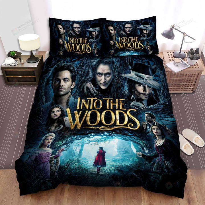 Into The Woods Movie Poster 3 Bed Sheets Spread Comforter Duvet Cover Bedding Sets