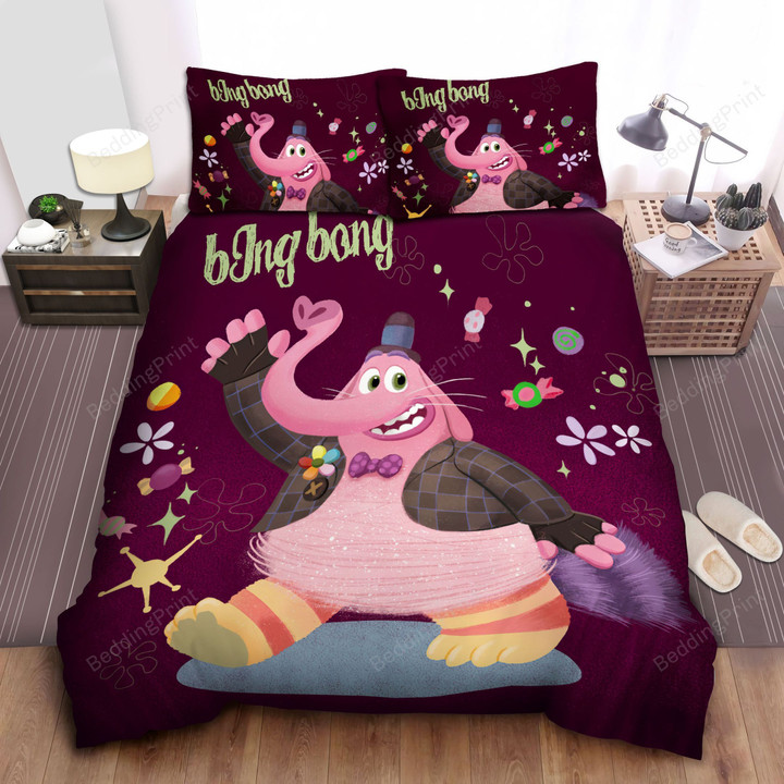 Inside Out Bing Bong Riley's Childhood Imaginary Friend Bed Sheets Duvet Cover Bedding Sets