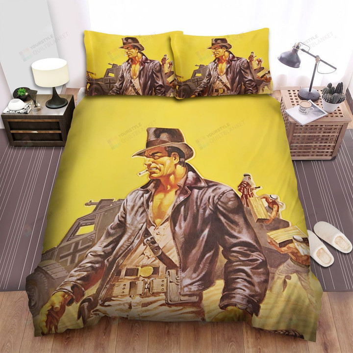 Indiana Jones And The Raiders Of The Lost Ark Movie Poster 4 Bed Sheets Spread Comforter Duvet Cover Bedding Sets
