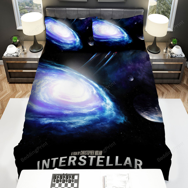 Interstellar (2014) Jump Out Of The Fantasic Hole Movie Poster Bed Sheets Duvet Cover Bedding Sets