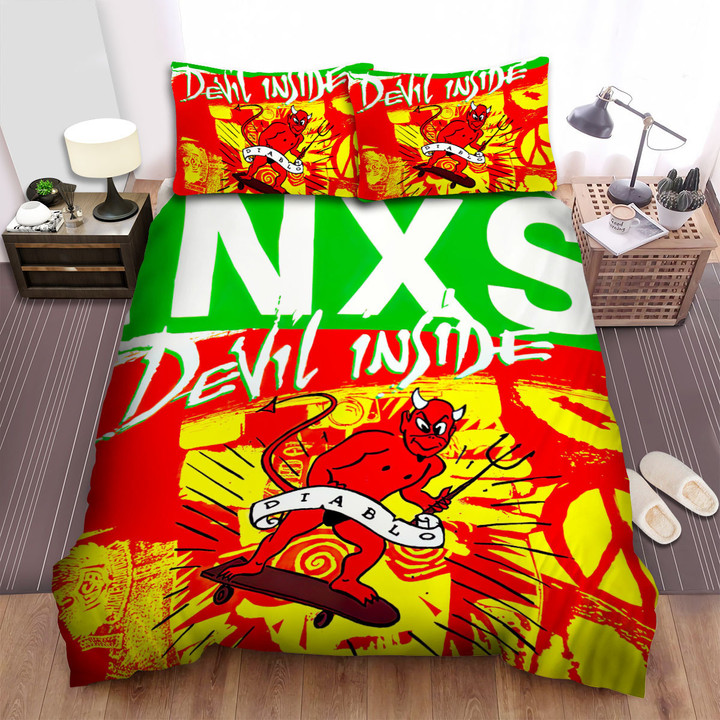 Inxs Music Band Devil Inside Album Cover Bed Sheets Spread Comforter Duvet Cover Bedding Sets