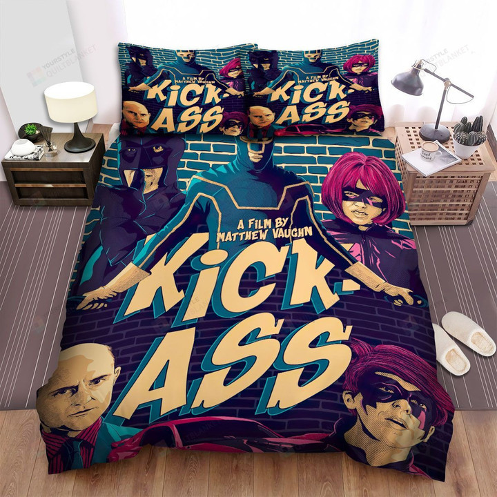 Kick-Ass Characters Animated Artwork Bed Sheets Spread Duvet Cover Bedding Set